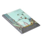 Metro Stopp Manhattan NYC Whimsical Illustration Notizblock (Rechte Seite)