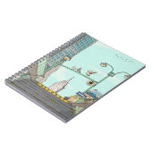 Metro Stopp Manhattan NYC Whimsical Illustration Notizblock (Linke Seite)