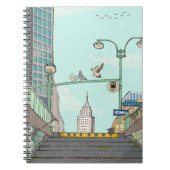 Metro Stopp Manhattan NYC Whimsical Illustration Notizblock (Vorderseite)