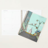 Metro Stopp Manhattan NYC Whimsical Illustration Planer (Anzeige)