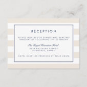 Metro Strip Empfang Card | Marine und Creme Begleitkarte (Vorderseite)