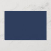 Metro Strip Empfang Card | Marine und Creme Begleitkarte (Rückseite)