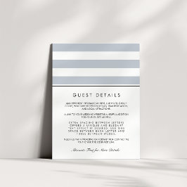 Metro Strip Guest Information Card | Grau Begleitkarte
