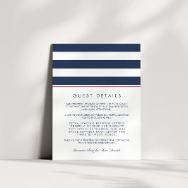 Metro Strip Guest Information Card | Rosa und Mari Begleitkarte