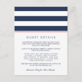 Metro Strip Guest Information Card | Rosa und Mari Begleitkarte (Vorderseite)