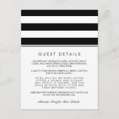 Metro Strip Guest Information Card | Schwarz Begleitkarte (Vorderseite)