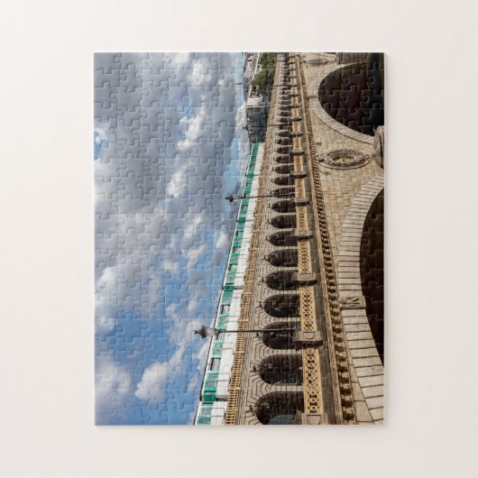 Metro überquert Bercy Bridge - Paris, Frankreich Puzzle (Vertikal)