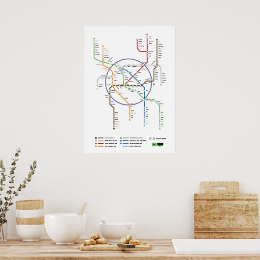 Metro World Poster (Küche)