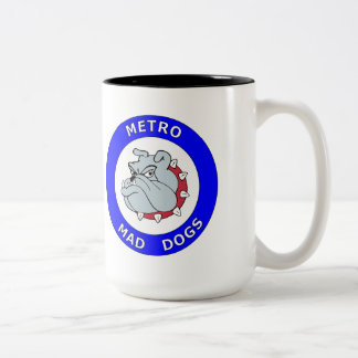 Metro-wütende Hunde - 15 Unze-Tasse Zweifarbige Tasse