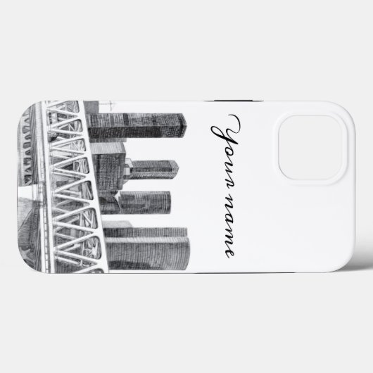 Metrobrücke zeichnend Stift Case-Mate iPhone Hülle (Rückseite (Horizontal))