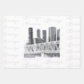 Metrobrücke zeichnend Stift Geschenkpapier Set (Vorderseite 3)