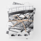 Metrobrücke zeichnend Stift Geschenkpapier Set (Beispiel)