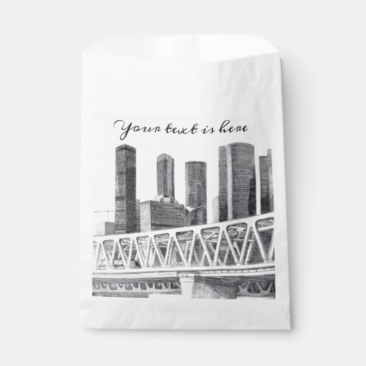 Metrobrücke zeichnend Stift Geschenktütchen (Vorderseite)