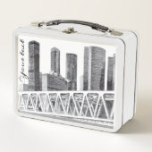 Metrobrücke zeichnend Stift Metall Brotdose (Vorderseite)