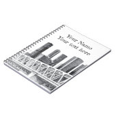 Metrobrücke zeichnend Stift Notizblock (Linke Seite)