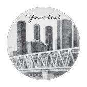 Metrobrücke zeichnend Stift Schneidebrett (Vorderseite)