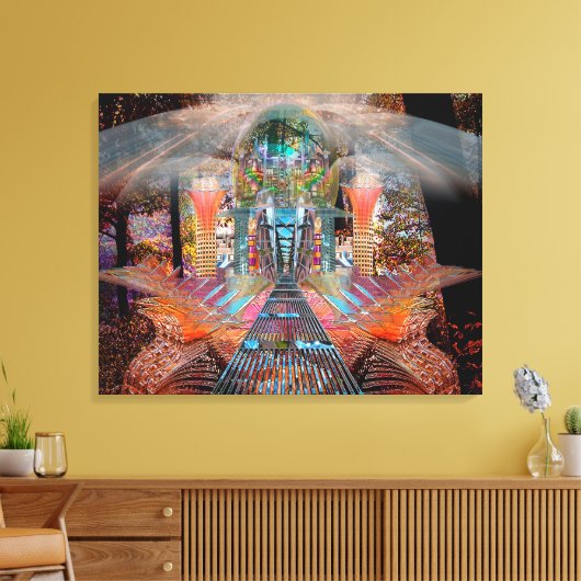 MetroForest Wrapped Canvas Leinwanddruck (Insitu (Wohnzimmer))