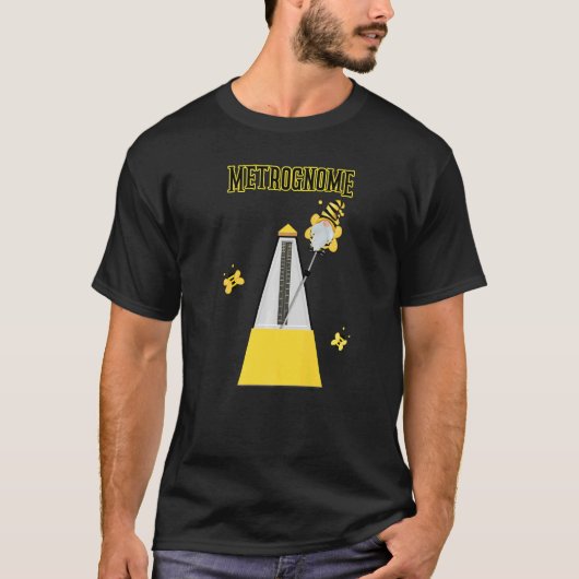 Metrognome bee Gnome Pub für Musiker über Metr T-Shirt (Vorderseite)