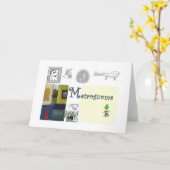 Metrognome-Retrokarte Karte (Gelbe Blume)