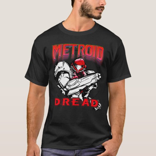 Metroid Dread Graphic Retro Samus T - Shirt (Vorderseite)