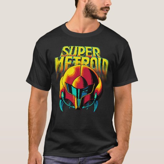 Metroid Dread Retro Samus Graphic T - Shirt (Vorderseite)