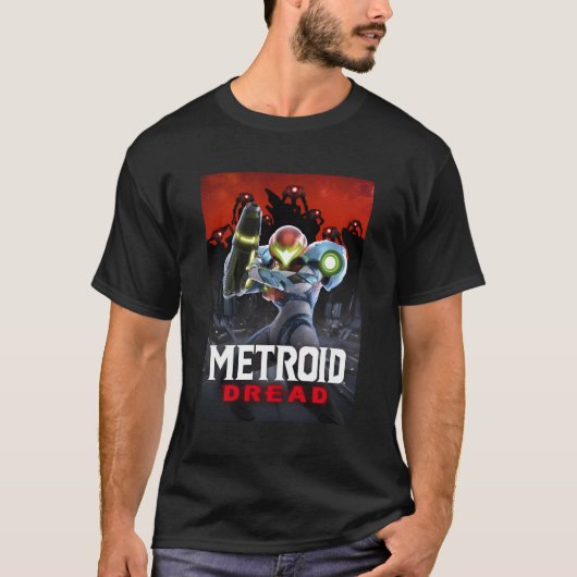 Metroid Dread Samus umgeben T-Shirt (Vorderseite)