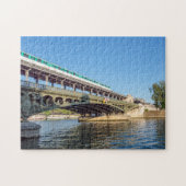 Metrolinie Luft über die Brücke Bir Hakeim - Paris Puzzle (Horizontal)