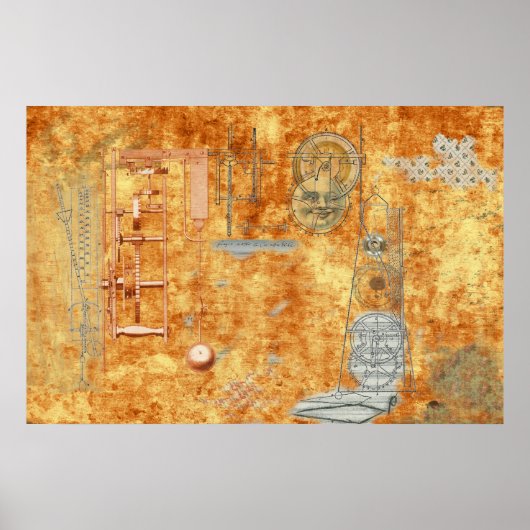 Metronomgeschichte, Zeit und Tempo Poster (Vorne)