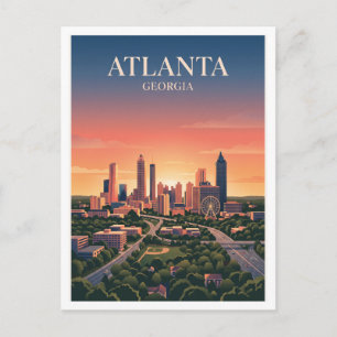 Metropole Atlanta Skyline Georgia Postkarte
