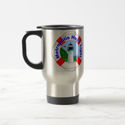 Metropole-Hoffnungs-Licht-Tasse Reisebecher (Links)