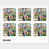 Metropole II Quadratischer Aufkleber (Blatt)