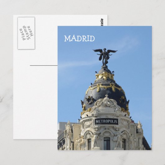 Metropole, Madrid Postkarte (Vorne/Hinten)