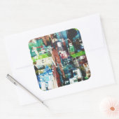 Metropole Quadratischer Aufkleber (Umschlag)