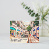 Metropole Shopping Monte-Carlo Monaco Postkarte (Stehend Vorderseite)