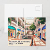 Metropole Shopping Monte-Carlo Monaco Postkarte (Vorne/Hinten)
