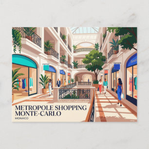 Metropole Shopping Monte-Carlo Monaco Postkarte