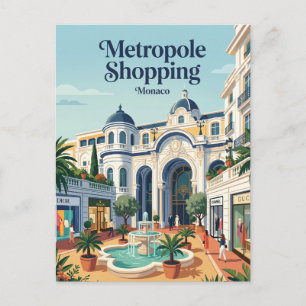 Metropole Shopping Monte-Carlo Monaco Postkarte