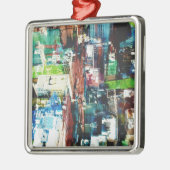 Metropole Silbernes Ornament (Links)