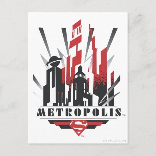Metropolis Art Deco Postkarte (Vorderseite)