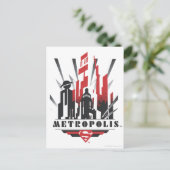 Metropolis Art Deco Postkarte (Stehend Vorderseite)