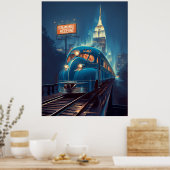 Metropolis Express | Art Deco New York Train Poster (Küche)