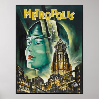 METROPOLIS Fritz Lang Sci-Fi Drama 1927 Alter Film Poster