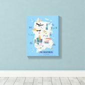 Metropolis - Geschichtsbuch Leinwanddruck (Insitu (Holzboden))