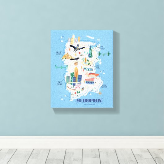 Metropolis - Geschichtsbuch Leinwanddruck (Insitu (Holzboden))