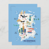 Metropolis - Geschichtsbuch Postkarte (Vorne/Hinten)