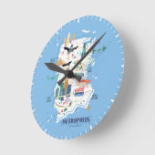 Metropolis - Geschichtsbuch Runde Wanduhr (Winkel)