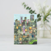 Metropolis Green Postkarte (Stehend Vorderseite)