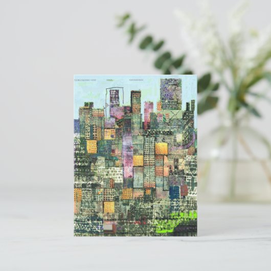 Metropolis Green Postkarte (Stehend Vorderseite)