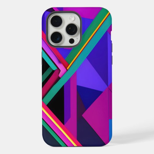 "Metropolis Grid: Eine digitale Reflektion" iPhone Hülle (Rückseite)