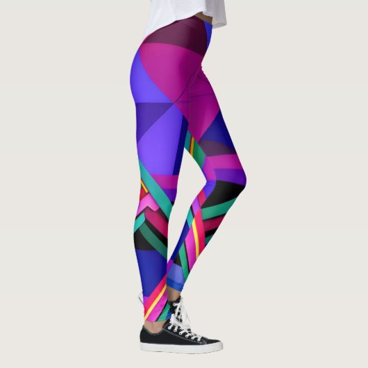 "Metropolis Grid: Eine digitale Reflektion" Leggings (Rechts)